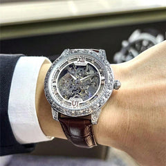 Blue - Black Leather - Automatic -43mm