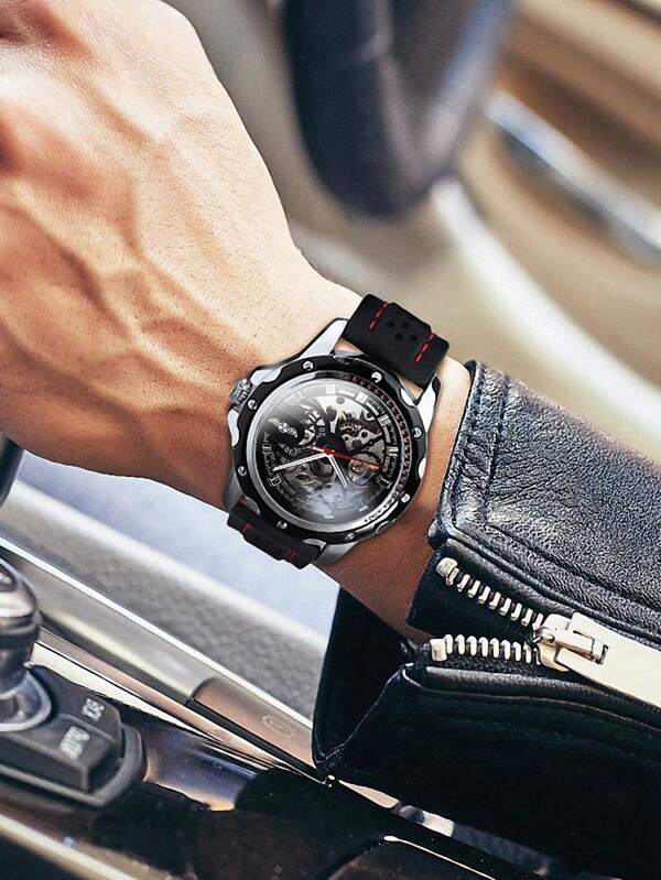 Blue Red - Black Leather - Automatic -42mm