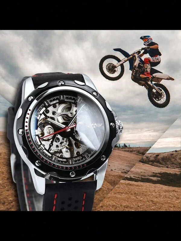 Blue Red - Black Leather - Automatic -42mm