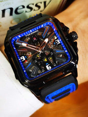 Blue - Black Rubber - Automatic -42mm