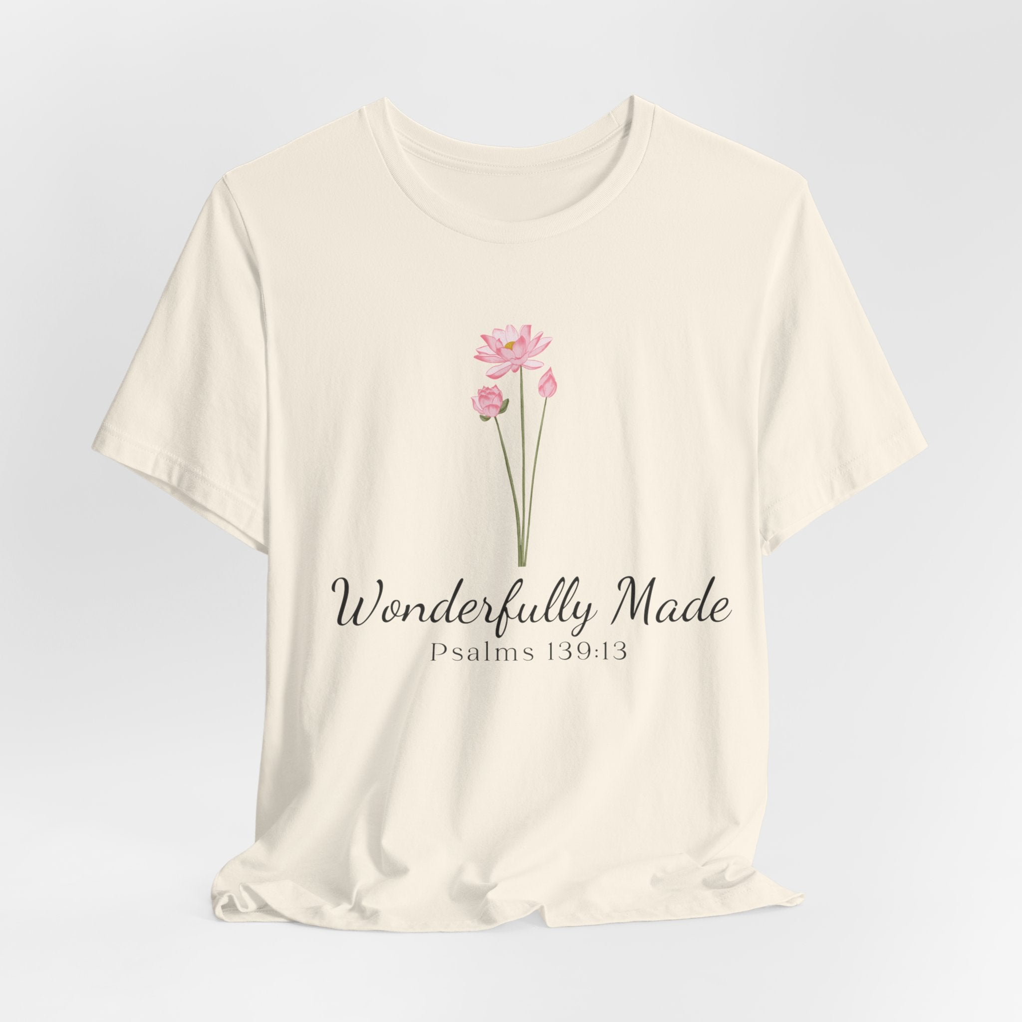 Wonderfully Made Spiritual Clothing for Daily Wear T-Shirt Ideal Christian Gift Ideas for Women