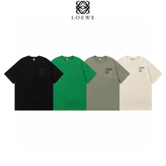 Early Spring New Product Pocket Embroidered Round Neck Short Sleeve T-shirt