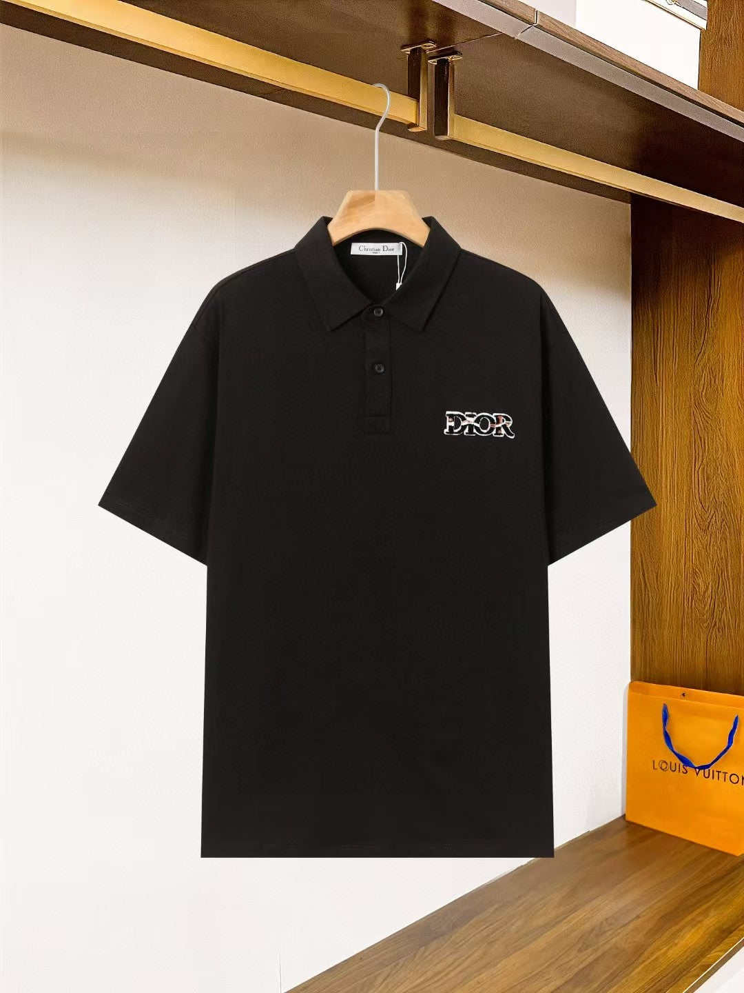25ss early spring new cotton shoulder drop collar polo T shirt