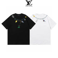 25ss early spring new necklace printed T-shirt