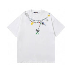 25ss early spring new necklace printed T-shirt