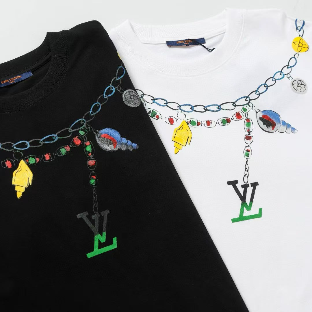 25ss early spring new necklace printed T-shirt