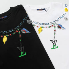 25ss early spring new necklace printed T-shirt