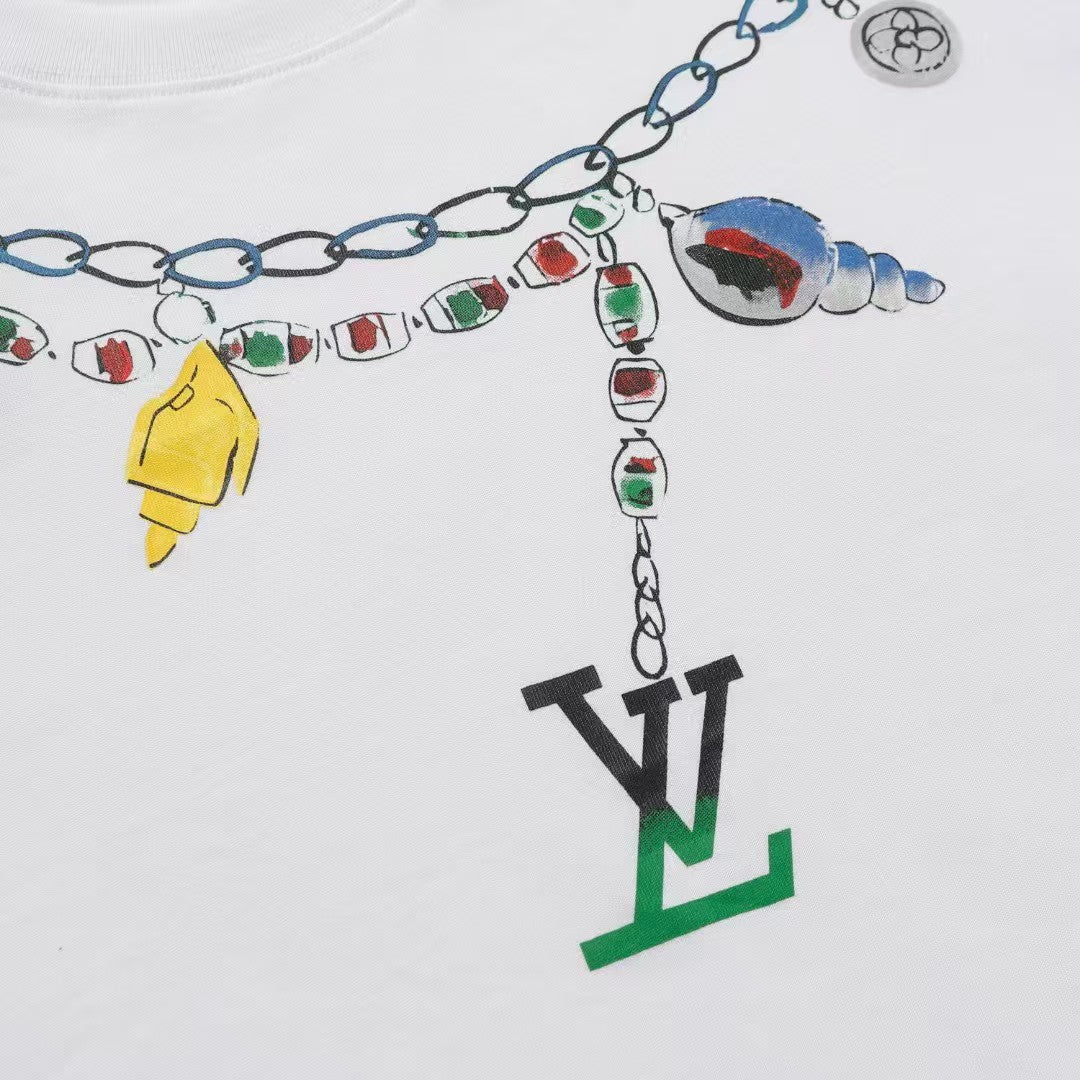 25ss early spring new necklace printed T-shirt