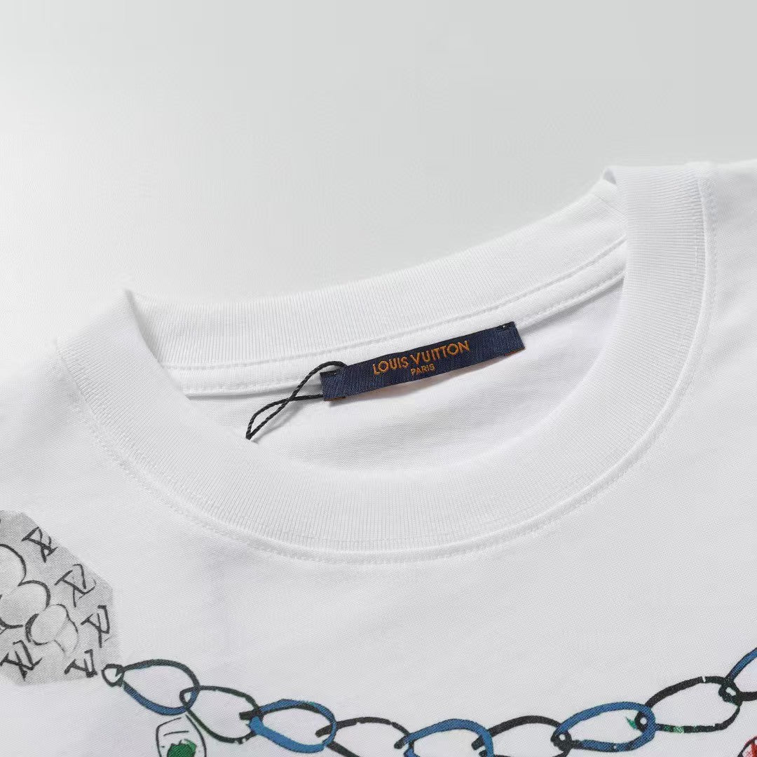 25ss early spring new necklace printed T-shirt