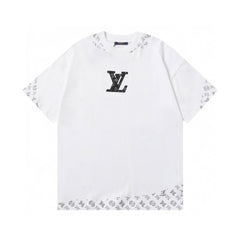 25ss early spring new product patch embroidered round neck T-shirt