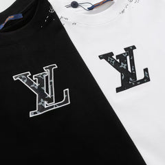 25ss early spring new product patch embroidered round neck T-shirt