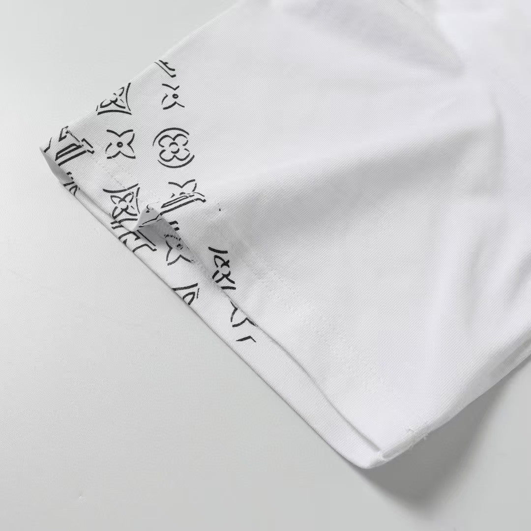 25ss early spring new product patch embroidered round neck T-shirt