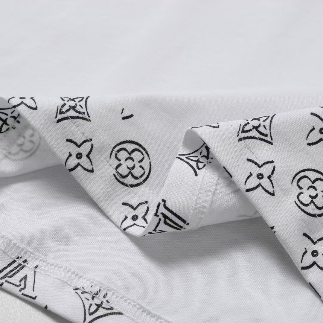 25ss early spring new product patch embroidered round neck T-shirt