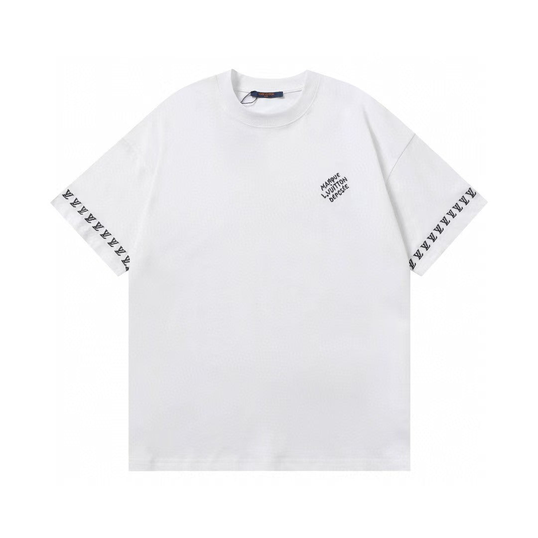 Early Spring New Round Neck Embroidered T-shirt