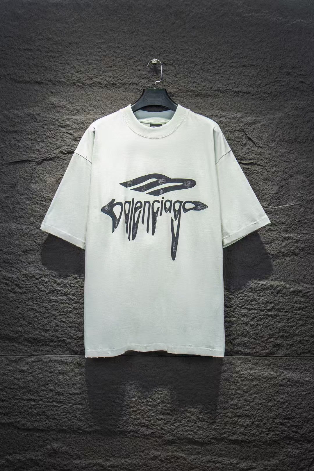 Washed and worn short sleeved T-shirt