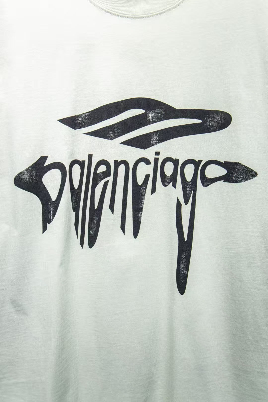 Washed and worn short sleeved T-shirt