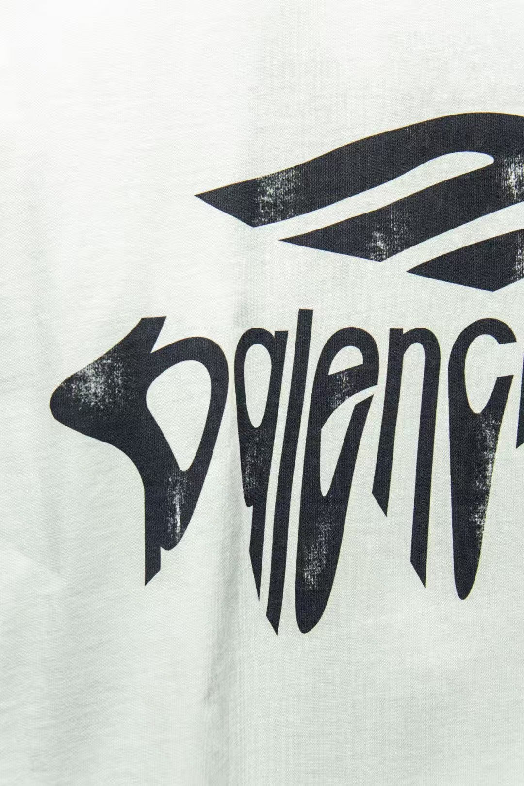 Washed and worn short sleeved T-shirt