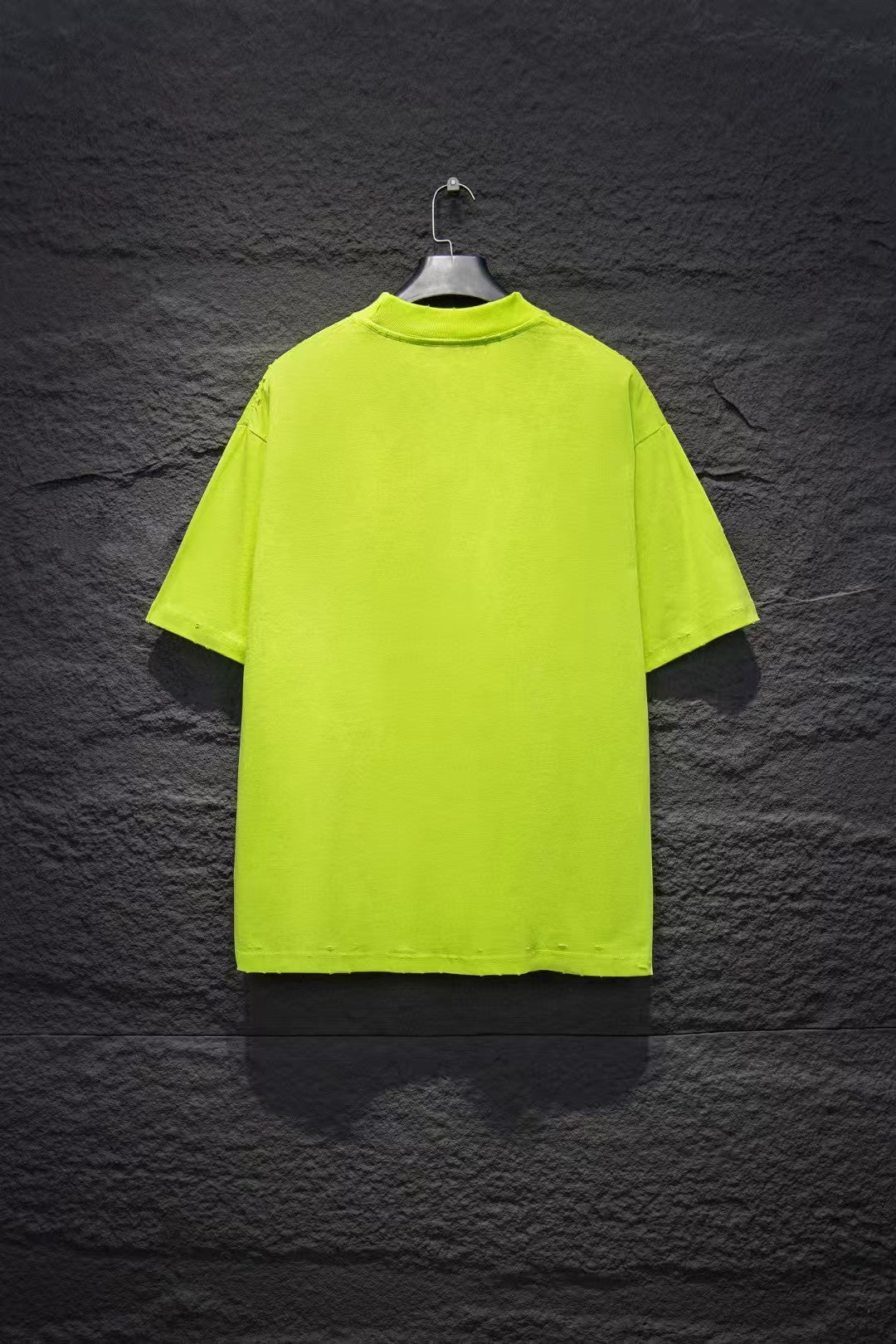 Washed and worn short sleeved T-shirt