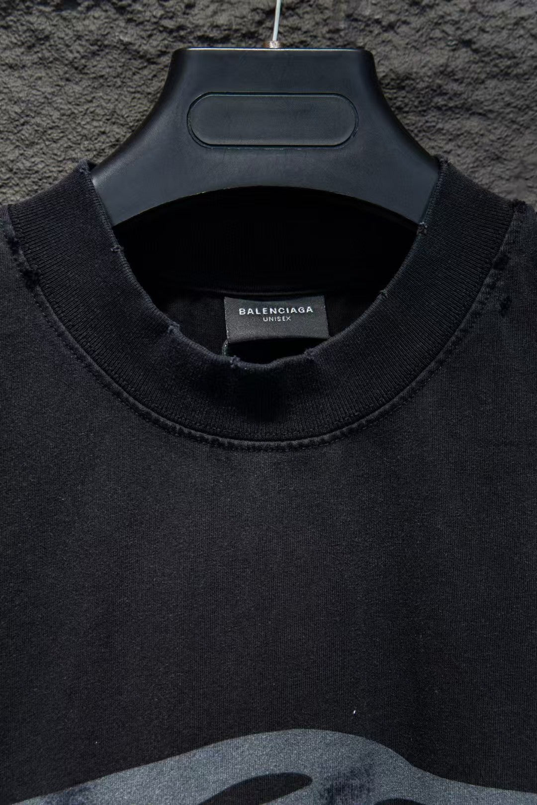 Washed and worn short sleeved T-shirt