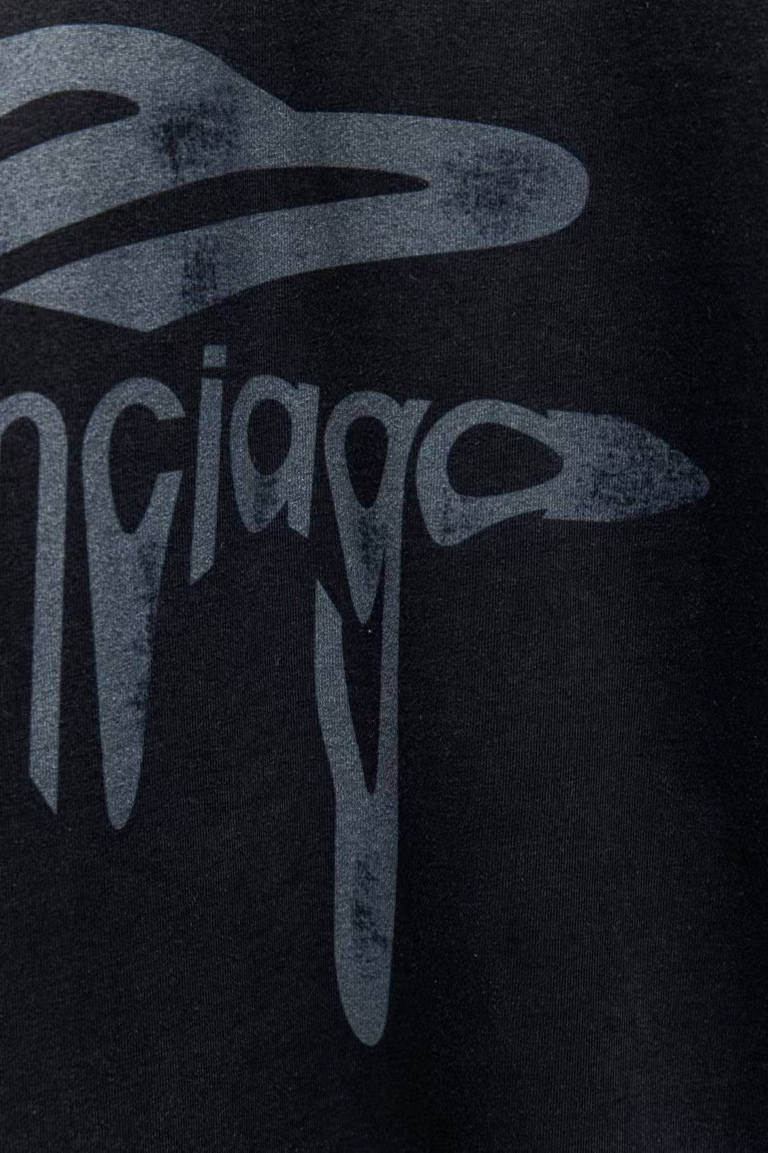 Washed and worn short sleeved T-shirt