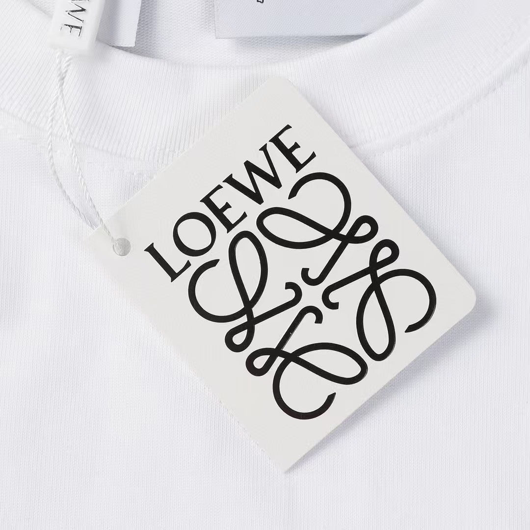 Flame Embroidered Pure Cotton Couple Short sleeved T-shirt