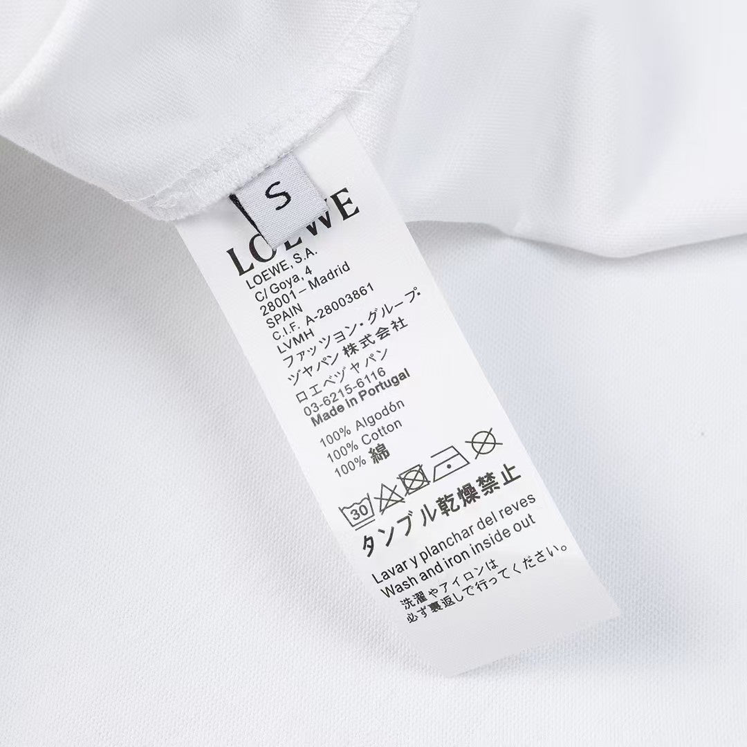 Flame Embroidered Pure Cotton Couple Short sleeved T-shirt