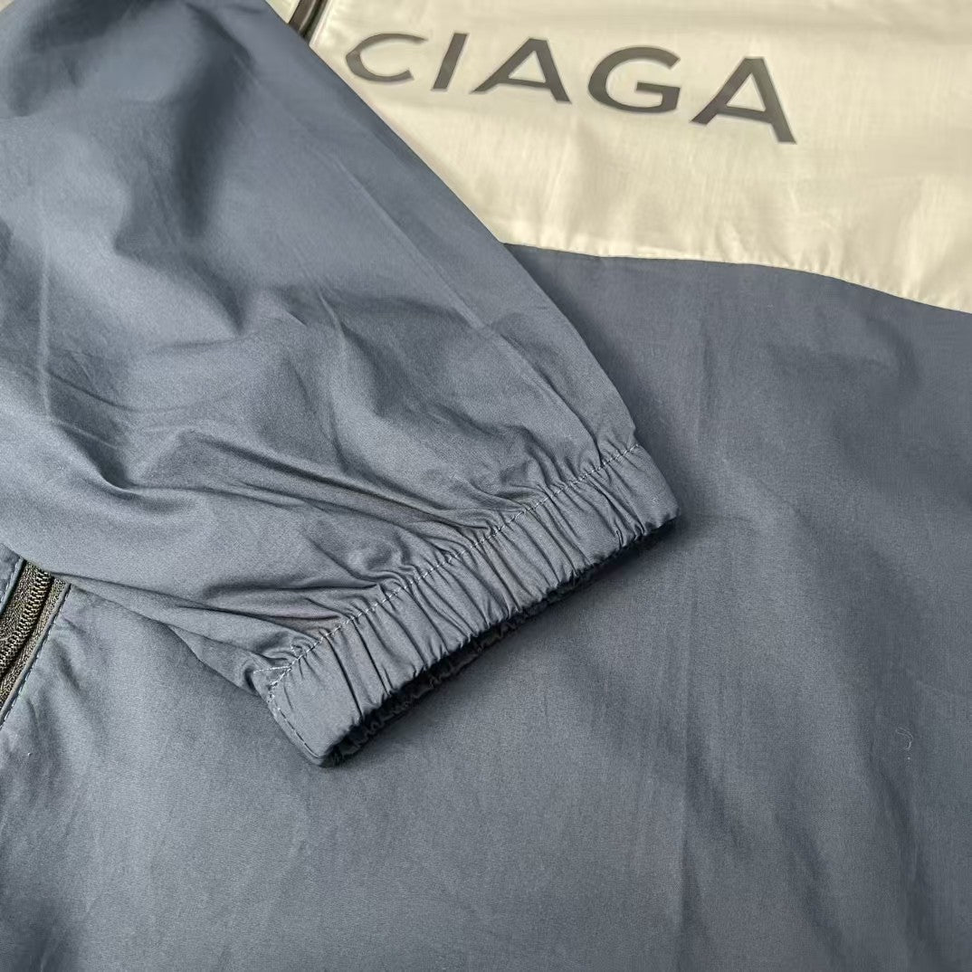 First generation gray patchwork slogan jacket