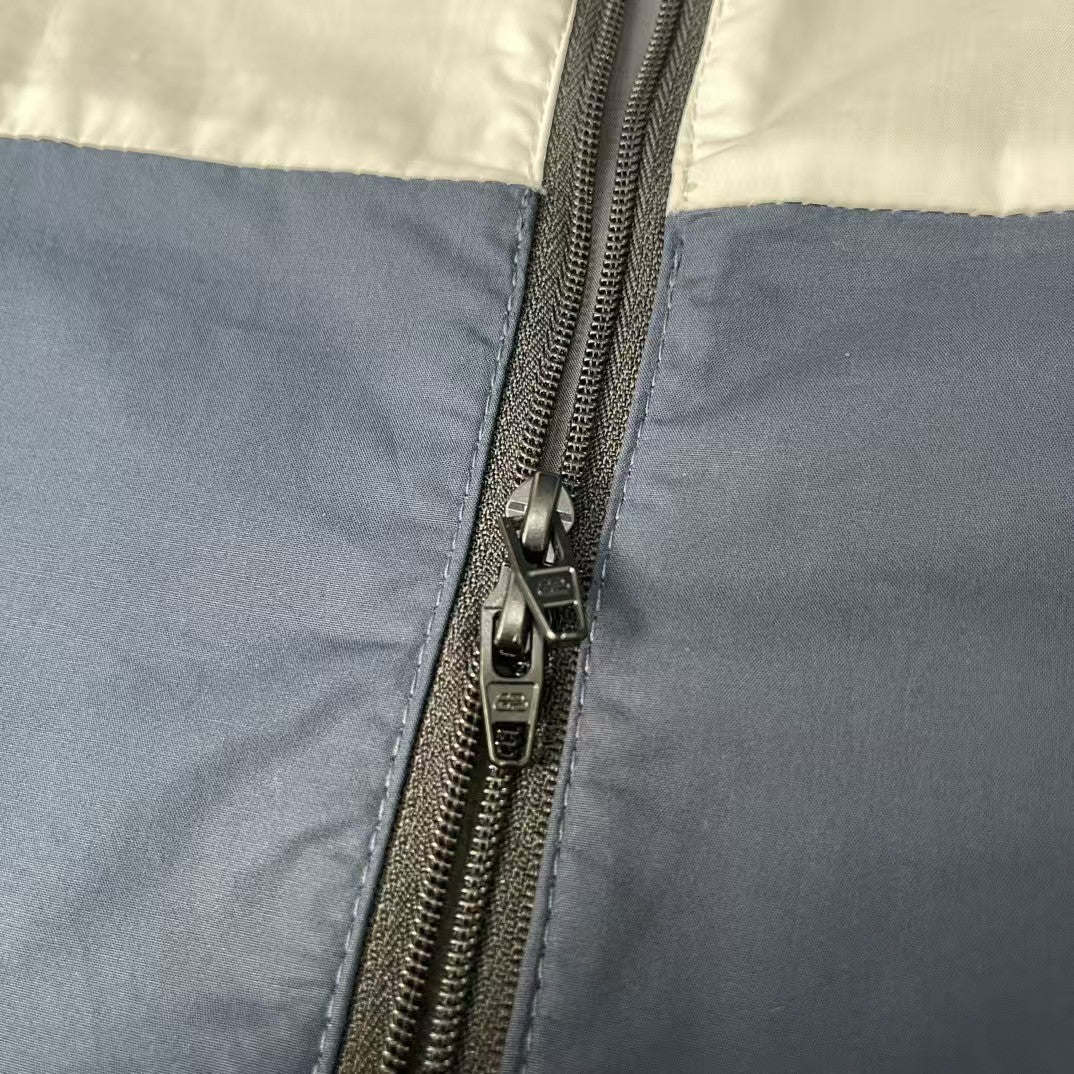First generation gray patchwork slogan jacket