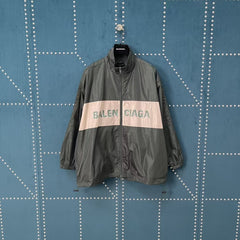 Black green patchwork slogan, assault suit jacket
