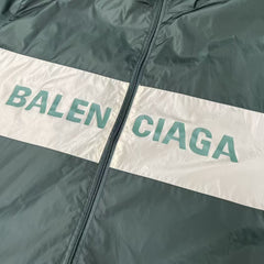 Black green patchwork slogan, assault suit jacket