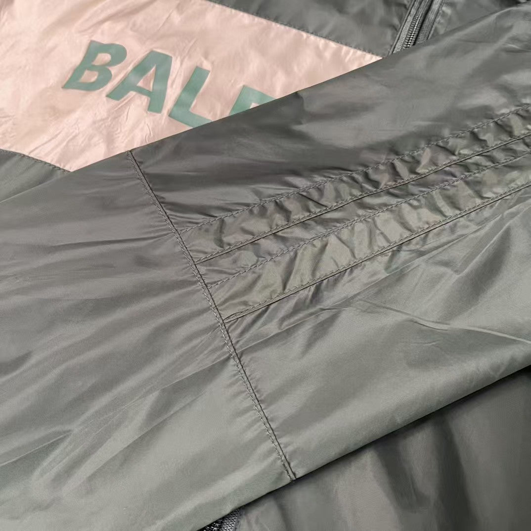 Black green patchwork slogan, assault suit jacket