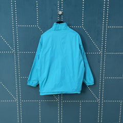 Lake Blue Splicing Slogan Stormtrooper Jacket
