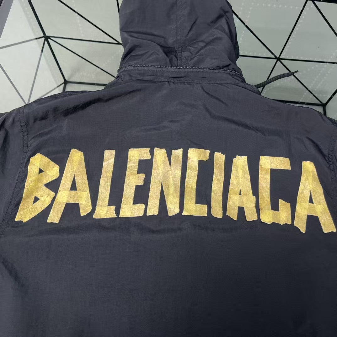 Yellow tape waterproof submachine jacket