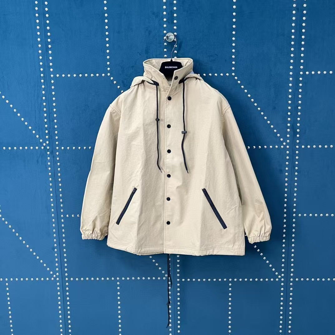 Back Logo Letter Waterproof Jacket