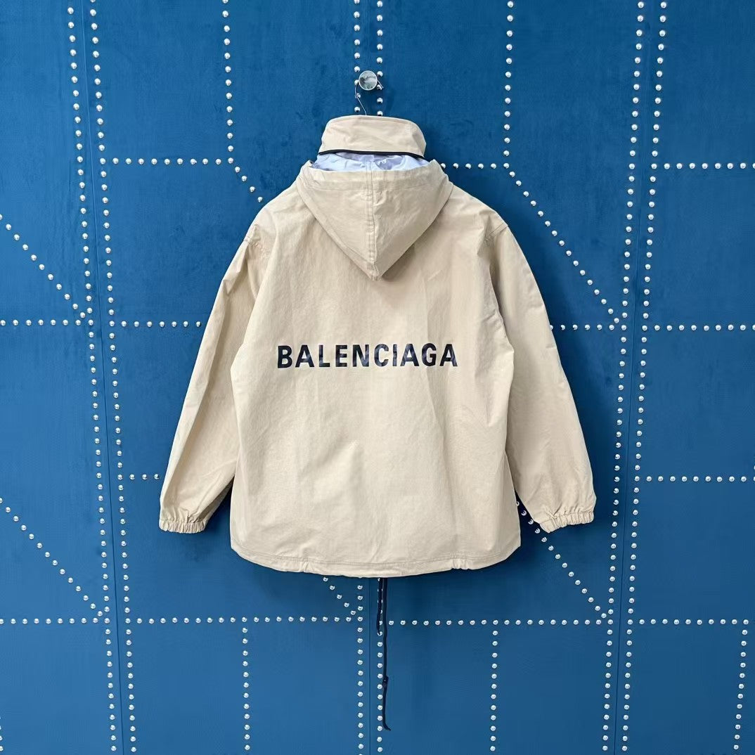 Back Logo Letter Waterproof Jacket