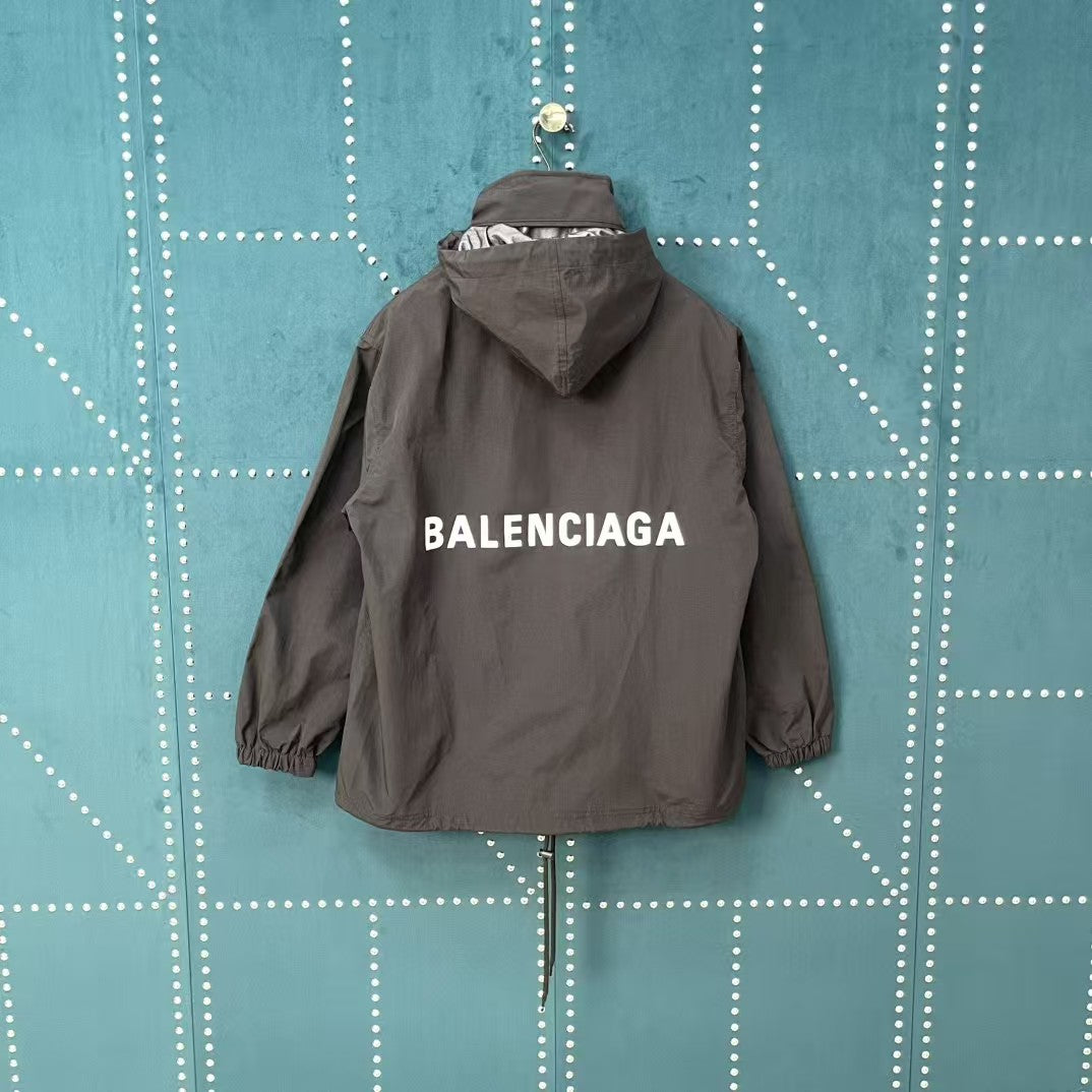 Back Logo Letter Waterproof Jacket