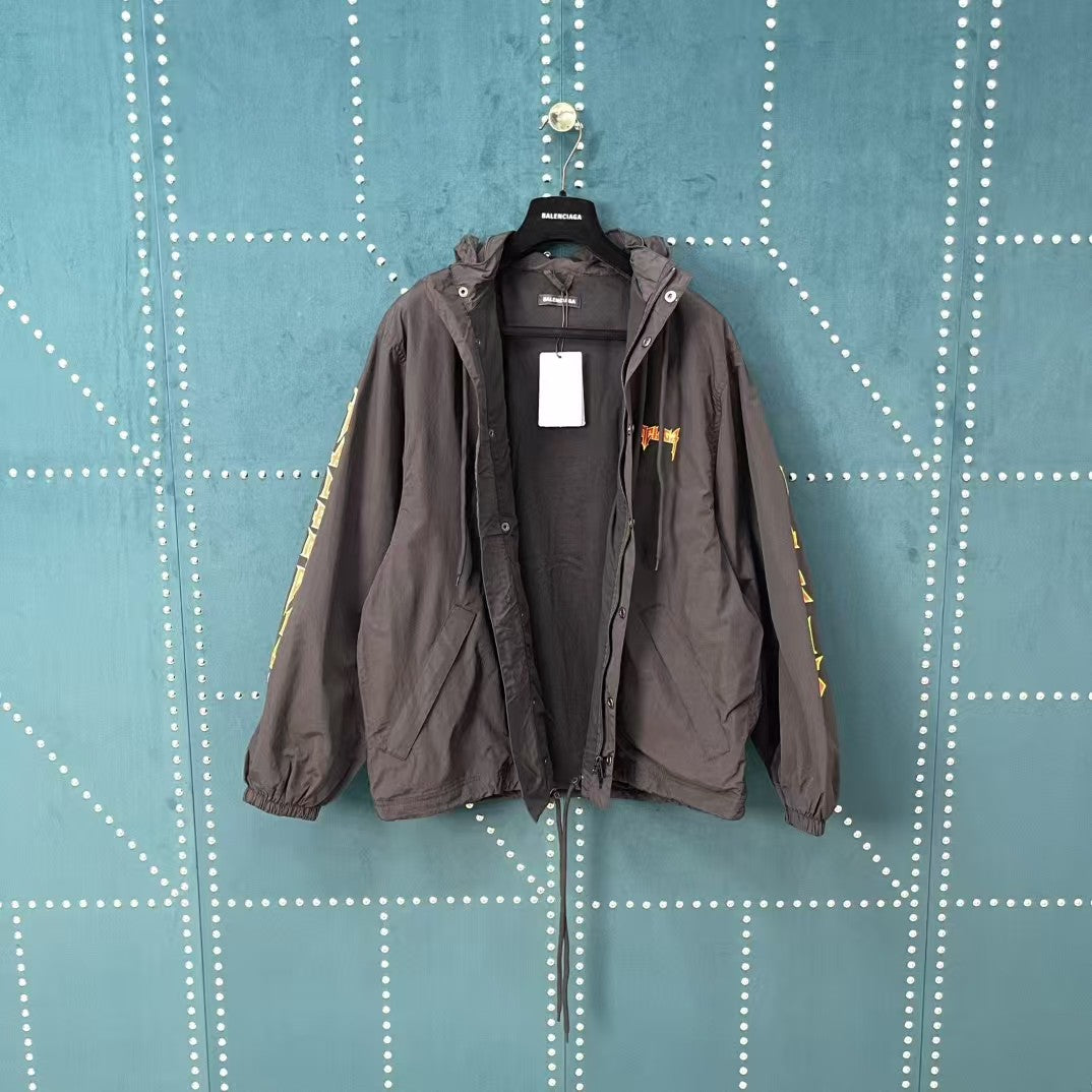 Metal rock flame waterproof jacket