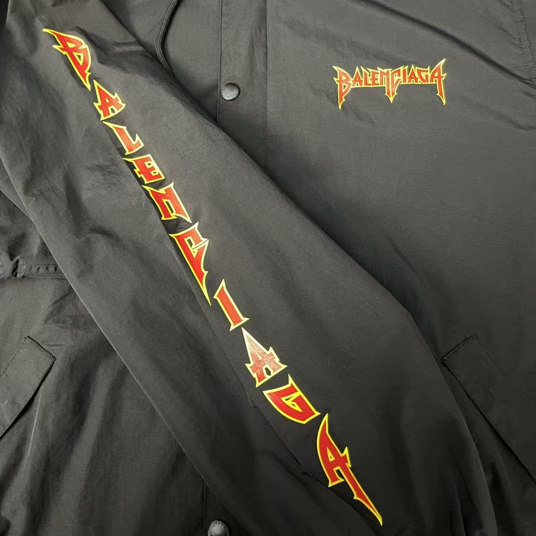 Metal rock flame waterproof jacket