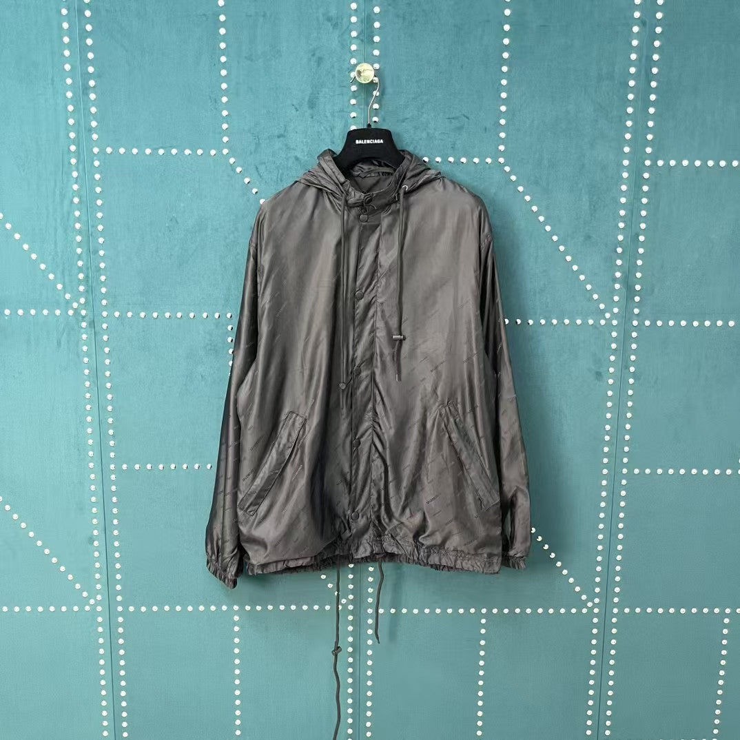 Bullet screen dark patterned jacquard assault jacket