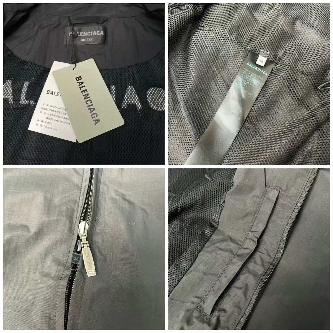 Mirror letter embroidered submachine jacket
