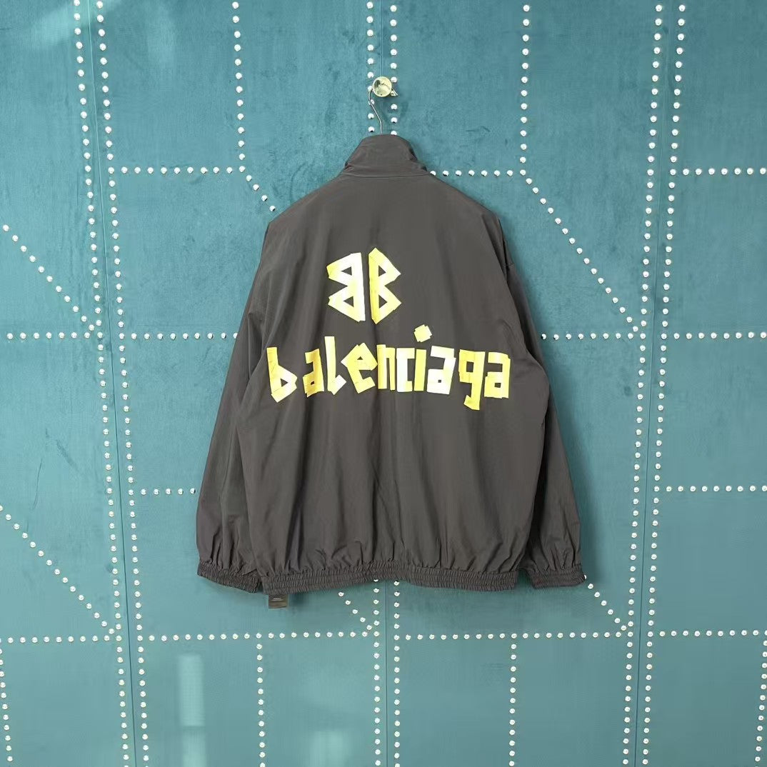 Yellow tape waterproof submachine jacket