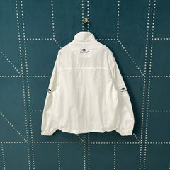 White striped spliced assault jacket
