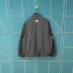 White striped spliced assault jacket