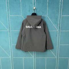 Back Logo Printed Hoodie Jacket