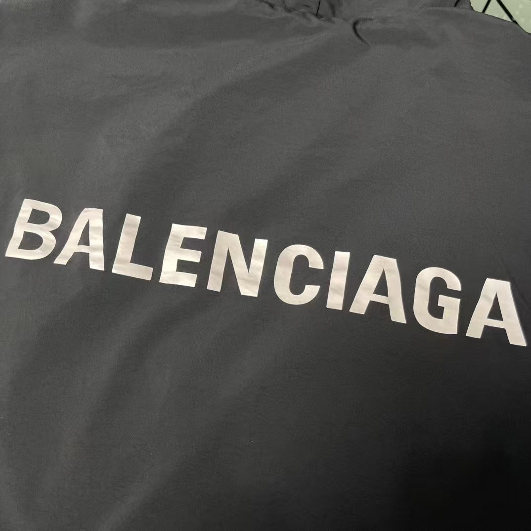 Back Logo Printed Hoodie Jacket