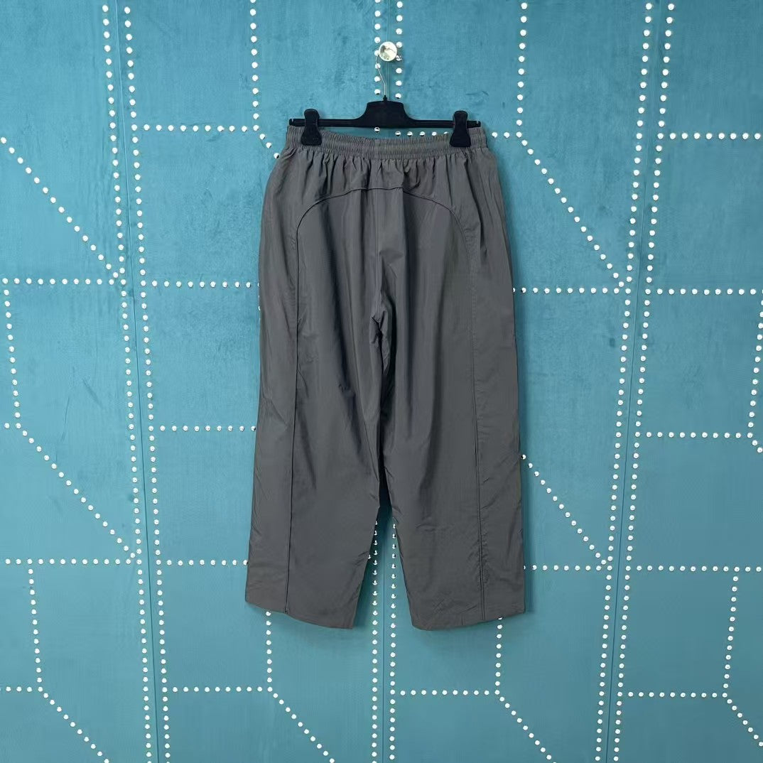 Embroidered inlaid woven pants