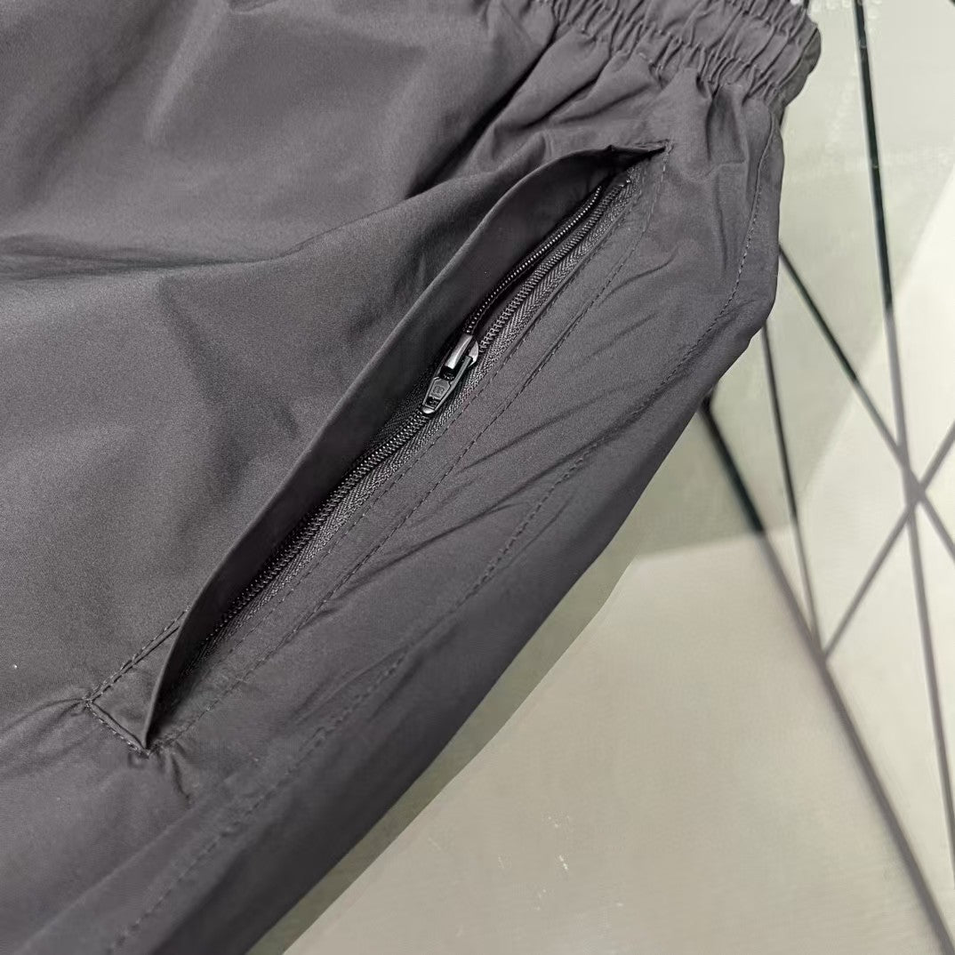 Embroidered inlaid woven pants