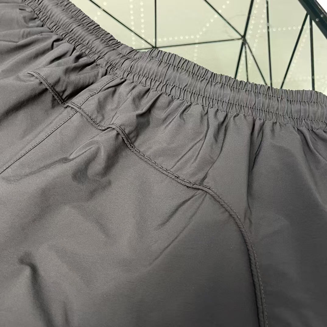 Embroidered inlaid woven pants