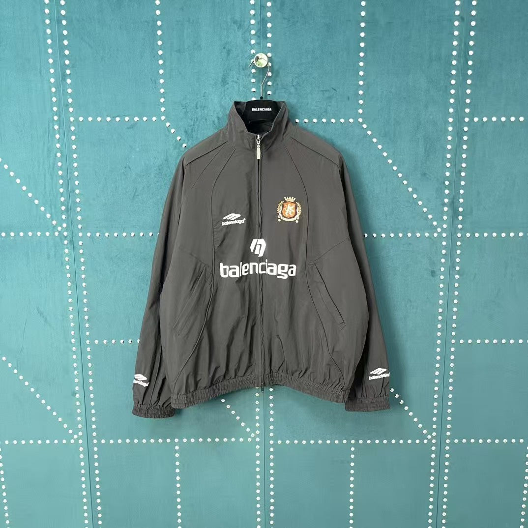 Embroidered striped submachine jacket