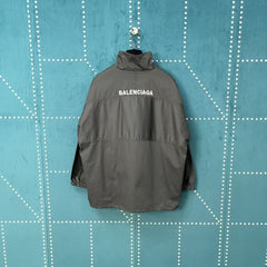 Embroidered submachine jacket with stitched back